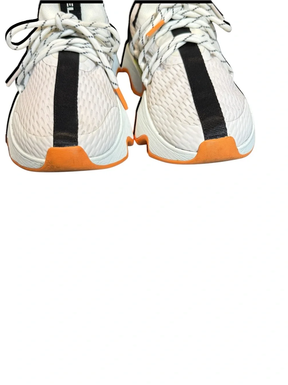 Sorel Kinetic Impact II Lace Sneakers White Black Orange Size 7